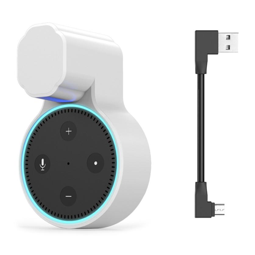 Soporte de pared para Amazon Echo Dot (Gen 2) con cable incorporado