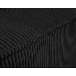 Colombine - module d'assise sans accoudoirs - en velours côtelé - Noir