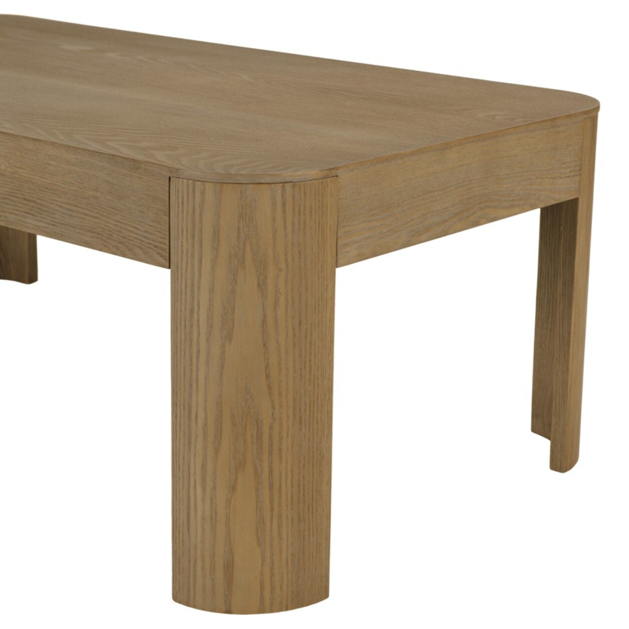 ELLA - Table basse rectangulaire L122 couleur naturelle design arrondi