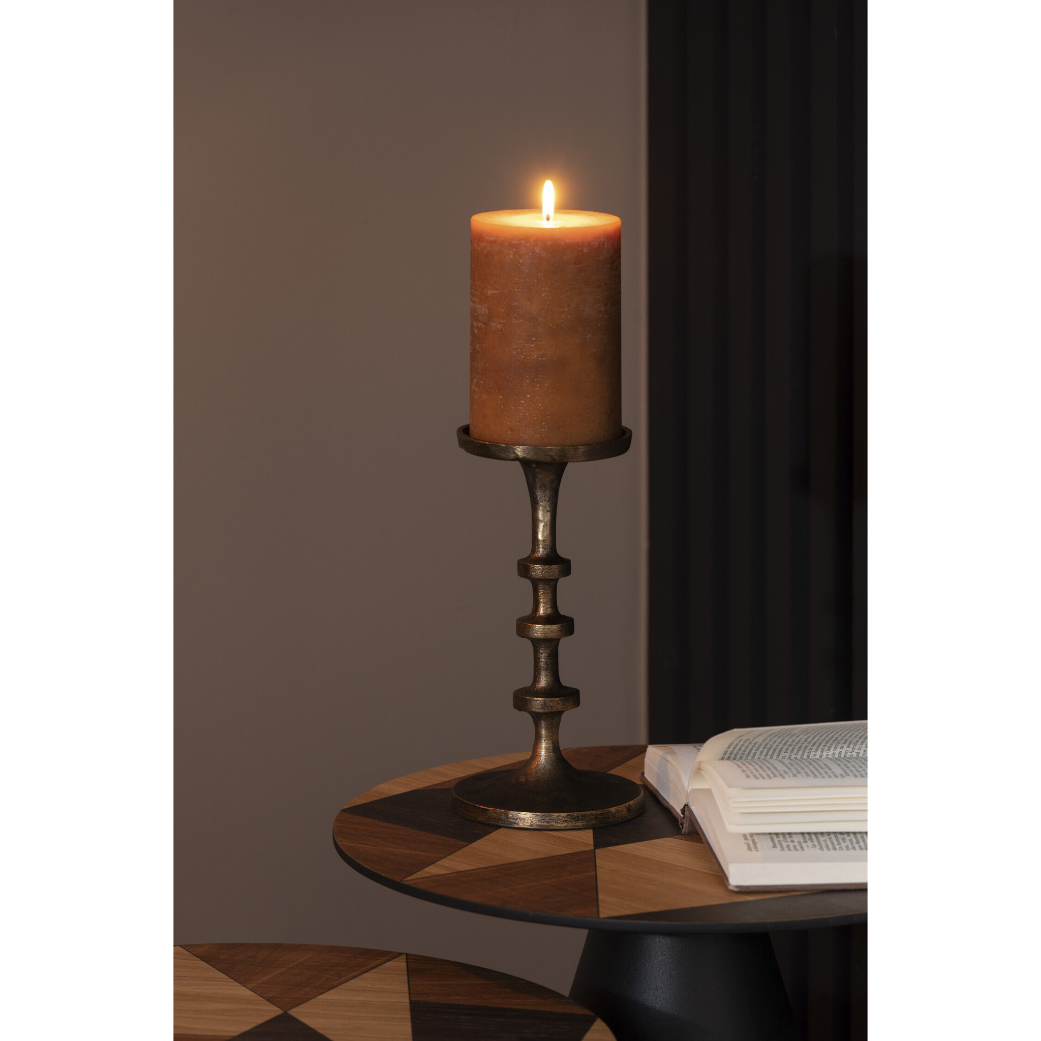 J-Line chandelier Luz - aluminium - bronze - large