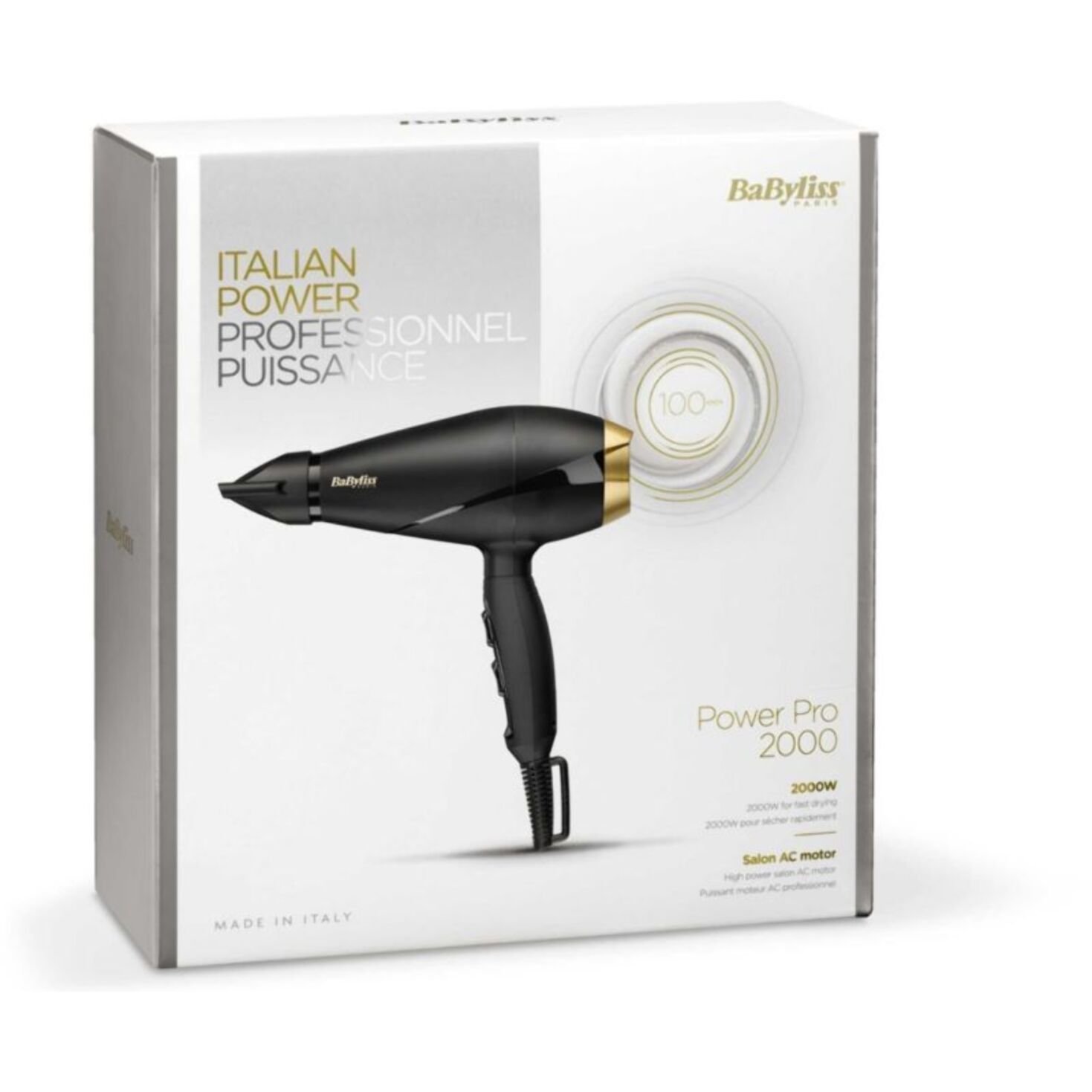 Sèche cheveux professionnel BABYLISS Power Pro 2000 6704E