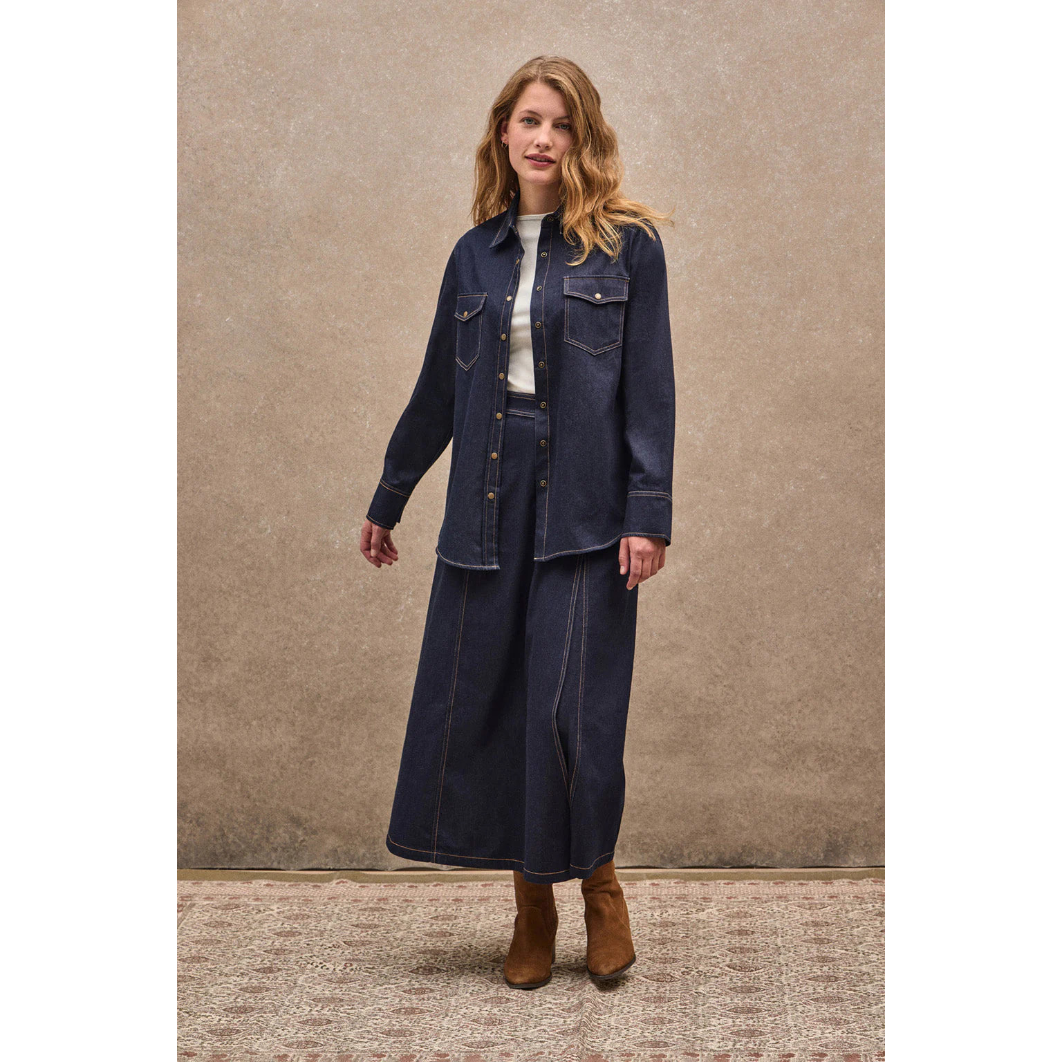 Camicia jeans blu relaxed fit