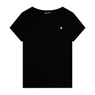 T-shirt con inserto posteriore in Sangallo