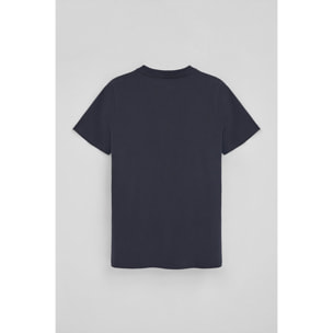 Camiseta azul marino con cuello redondo y bordado Rigby Go