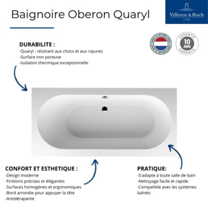 Baignoire droite VILLEROY ET BOCH Oberon Quaryl