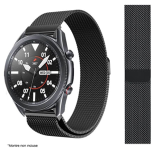 Bracelet IBROZ Samsung/Huawei 22mm Maille noir