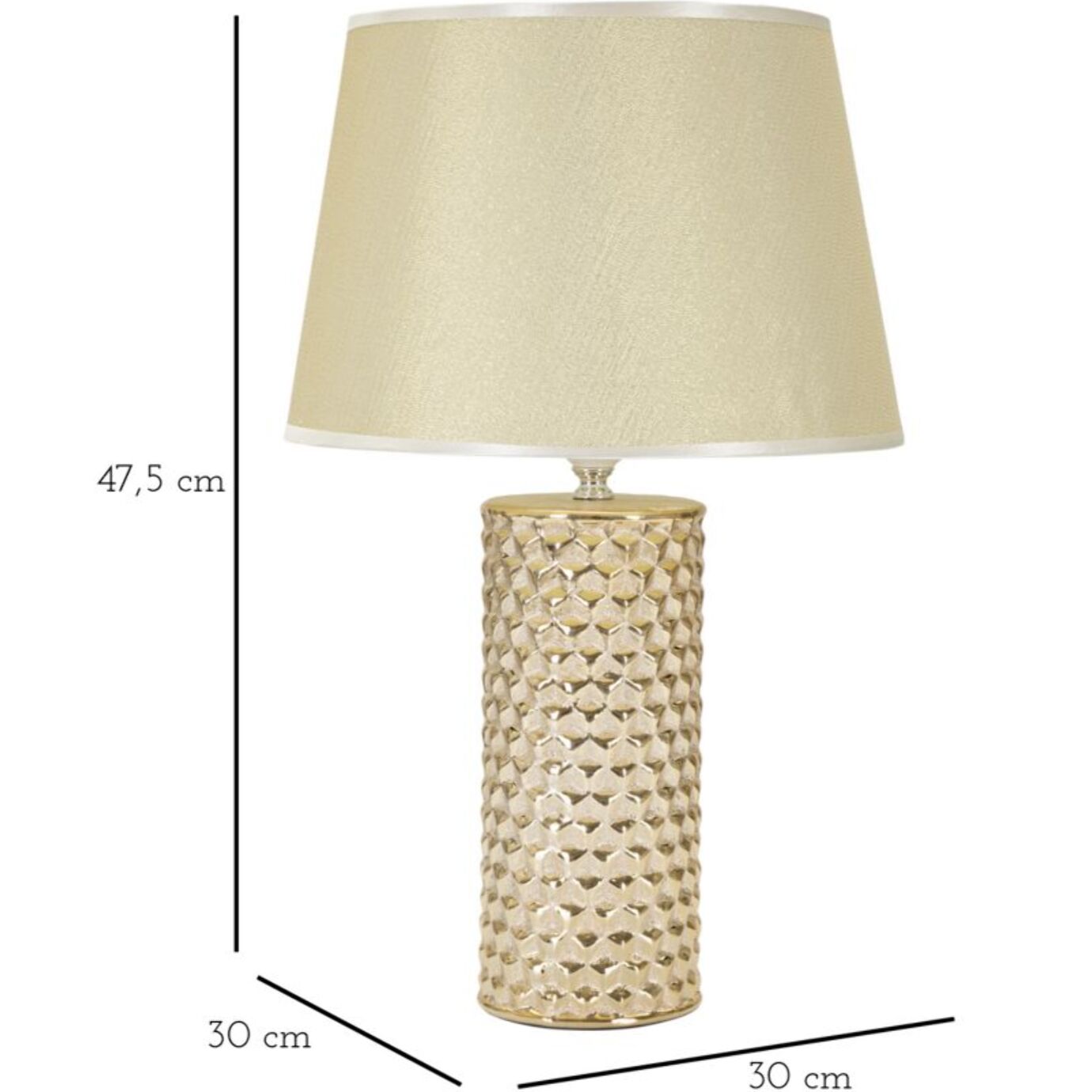 LAMPADA DA TAVOLO GLAM GOLD CM Ø 30X47,5