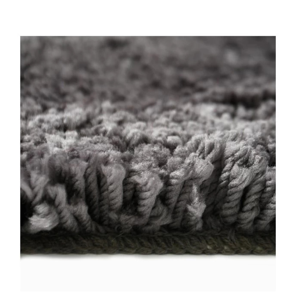 Tapis de bain rond microfibre HIGHLAND Gris Granit Spirella