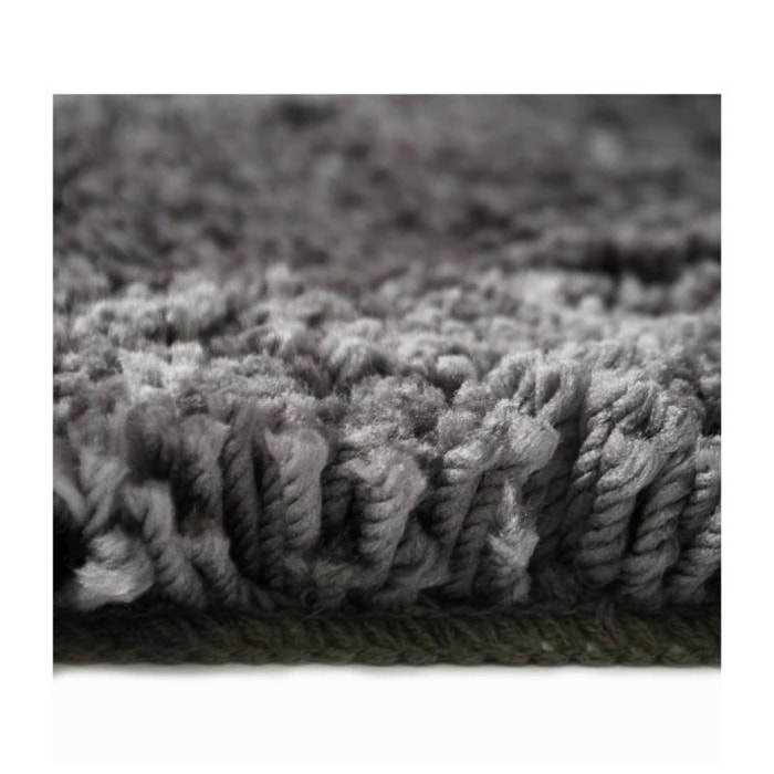 Tapis de bain rond microfibre HIGHLAND Gris Granit Spirella