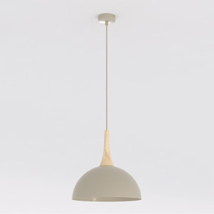 Lampada a sospensione Nautica in acciaio e legno