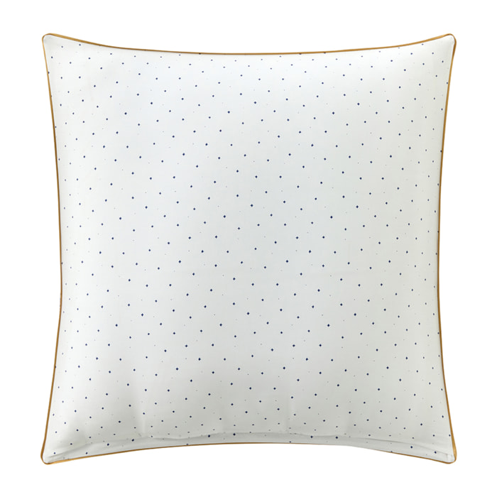 Taie d'oreiller imprimée en satin de coton, TRESSAGE, Bleu foncé
