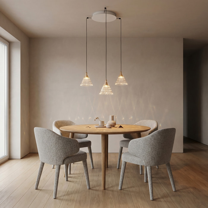 LEDS C4 Colgante Veneto Surfaced 3 Bodies LightForLife LED 23 Blanco cálido - 2700K Light For Life Blanco 1134lm