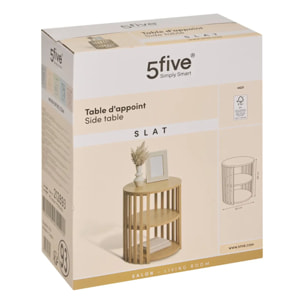 Table d'appoint ronde Slat 40x40x48cm