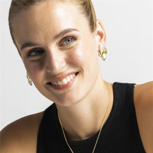 Pendientes con Lacado Multicolor acabado oro 18k