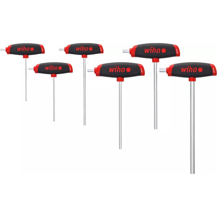 Jeu de tournevis hexagonaux avec ComfortGrip, 6 pièces WIHA - 26247