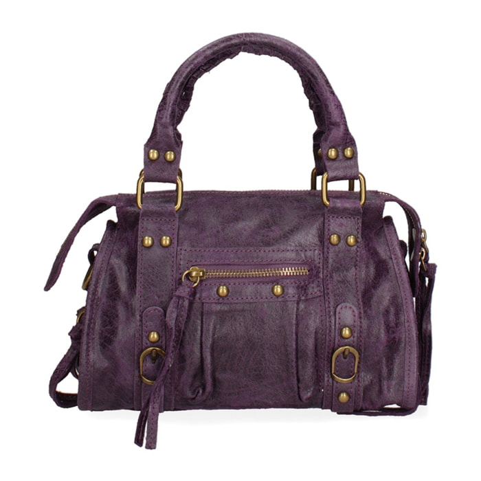 Borsa a spalla da donna - Modello Erisia - Vera pelle - 25.0 x 15.0 x 10.0 cm