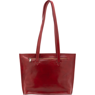 Borsa a spalla  da donna In Vera pelle Made in Italy 27x38,5x10 cm