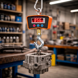 Bilancia Dinamometro da Gru 1000 kg Laredo Con Gancio Industriale In Acciaio Inox Digitale LED a Sospensione Bilancia Industriale Professionale