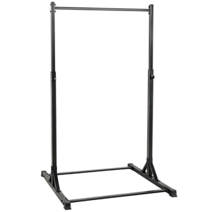 Barre de traction autoportante hauteur réglable 8 niv. acier noir