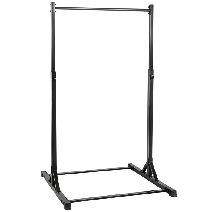 Barre de traction autoportante hauteur réglable 8 niv. acier noir