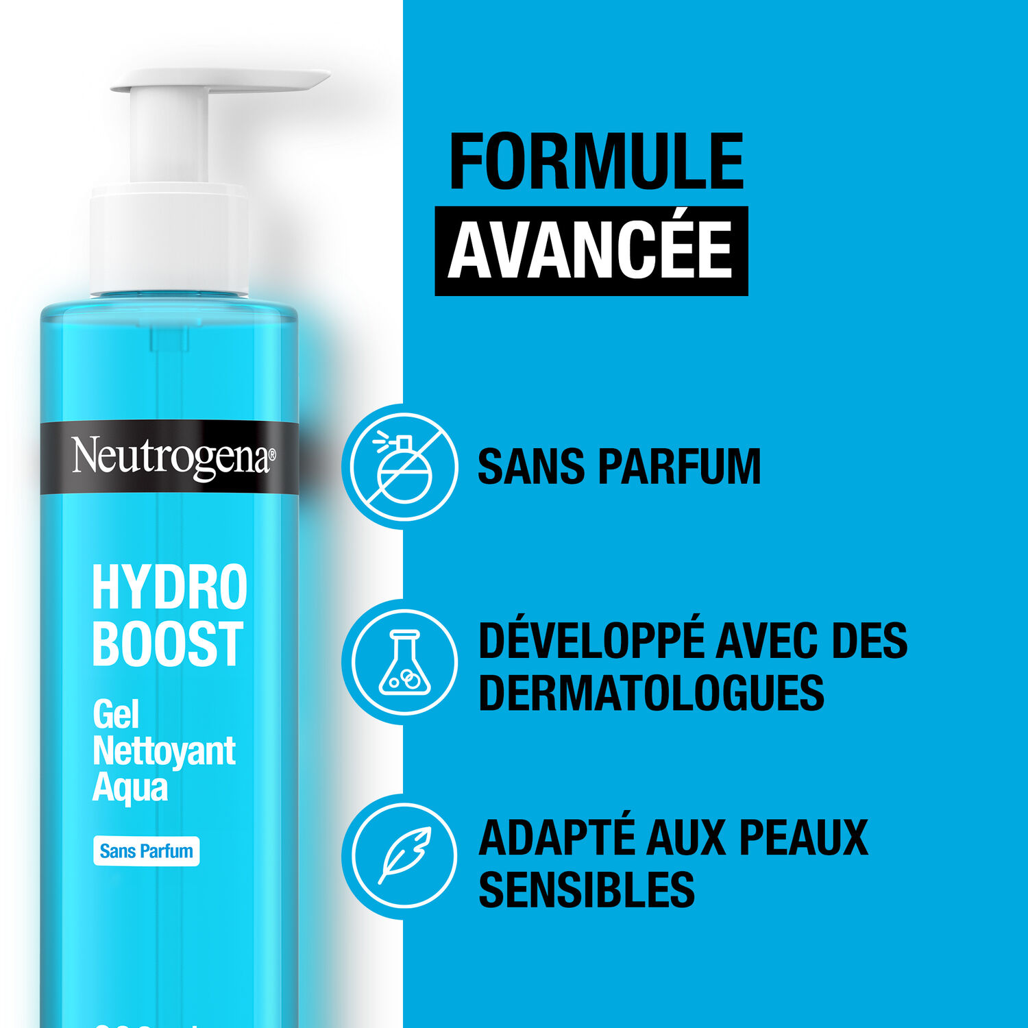 Hydro Boost - Aqua-Gel Nettoyant - Sans Parfum 200 ml