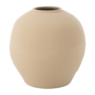 J-Line vase Cassia Rund Ton - céramique - blanc/naturel - large - Ø 37 cm