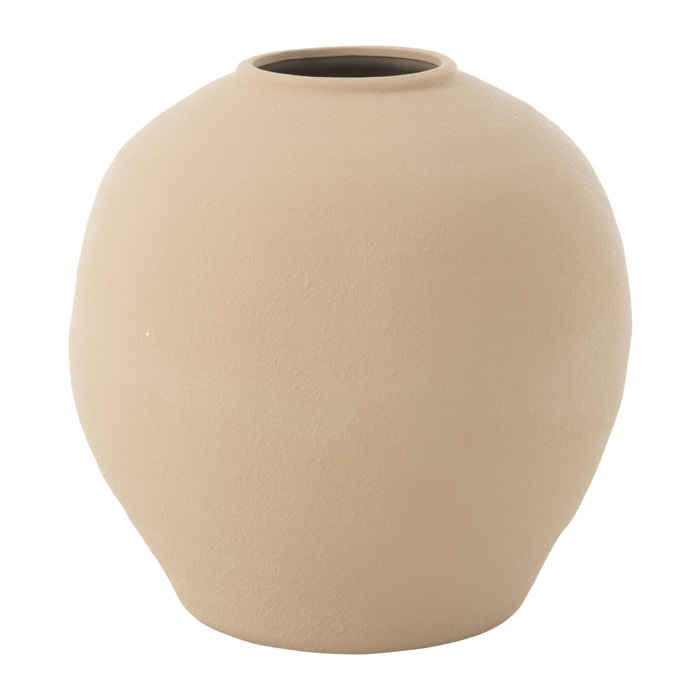 J-Line vase Cassia Rund Ton - céramique - blanc/naturel - large - Ø 37 cm