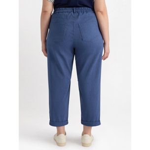 Fiorella Rubino - Pantalones rectos con bolsillos americanos - Azul
