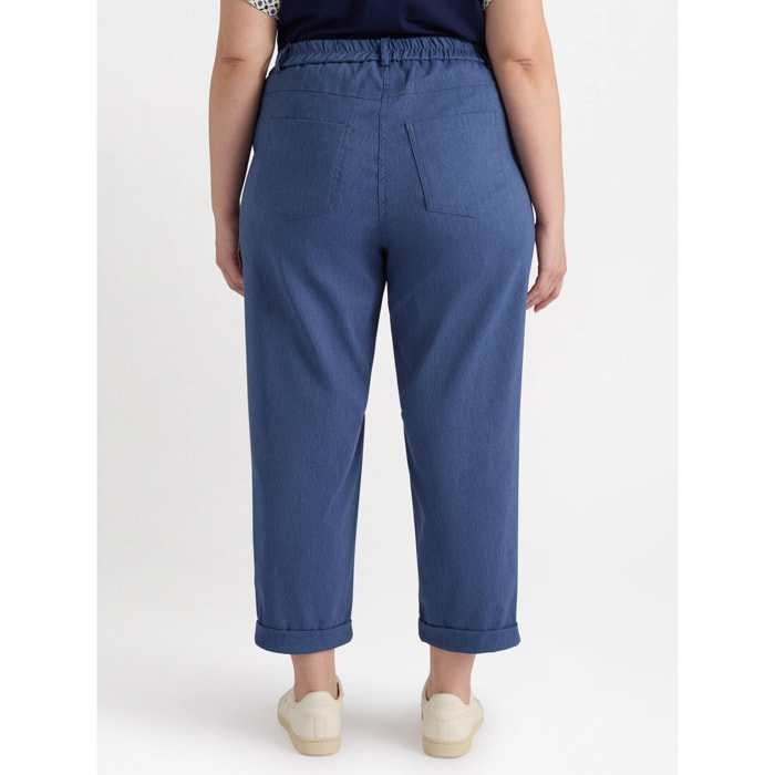 Fiorella Rubino - Pantalones rectos con bolsillos americanos - Azul