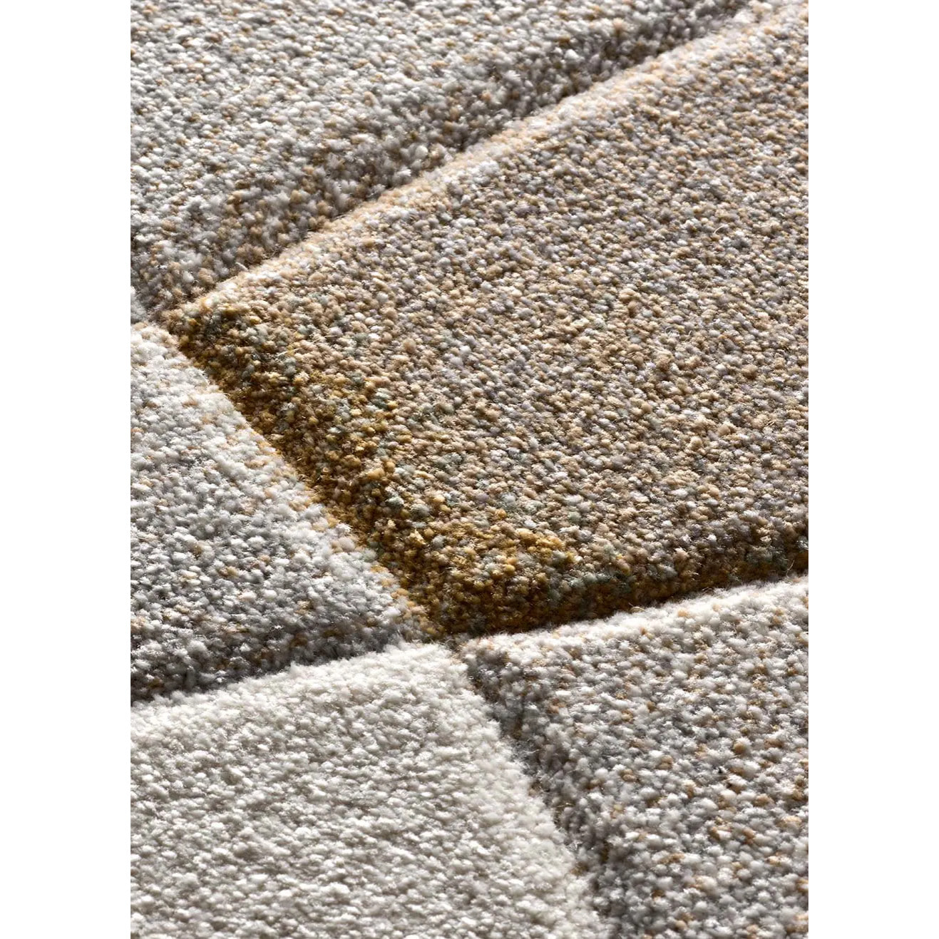 BADET Alfombra abstracta de pelo corto gris y azul, varias medidas disponibles.