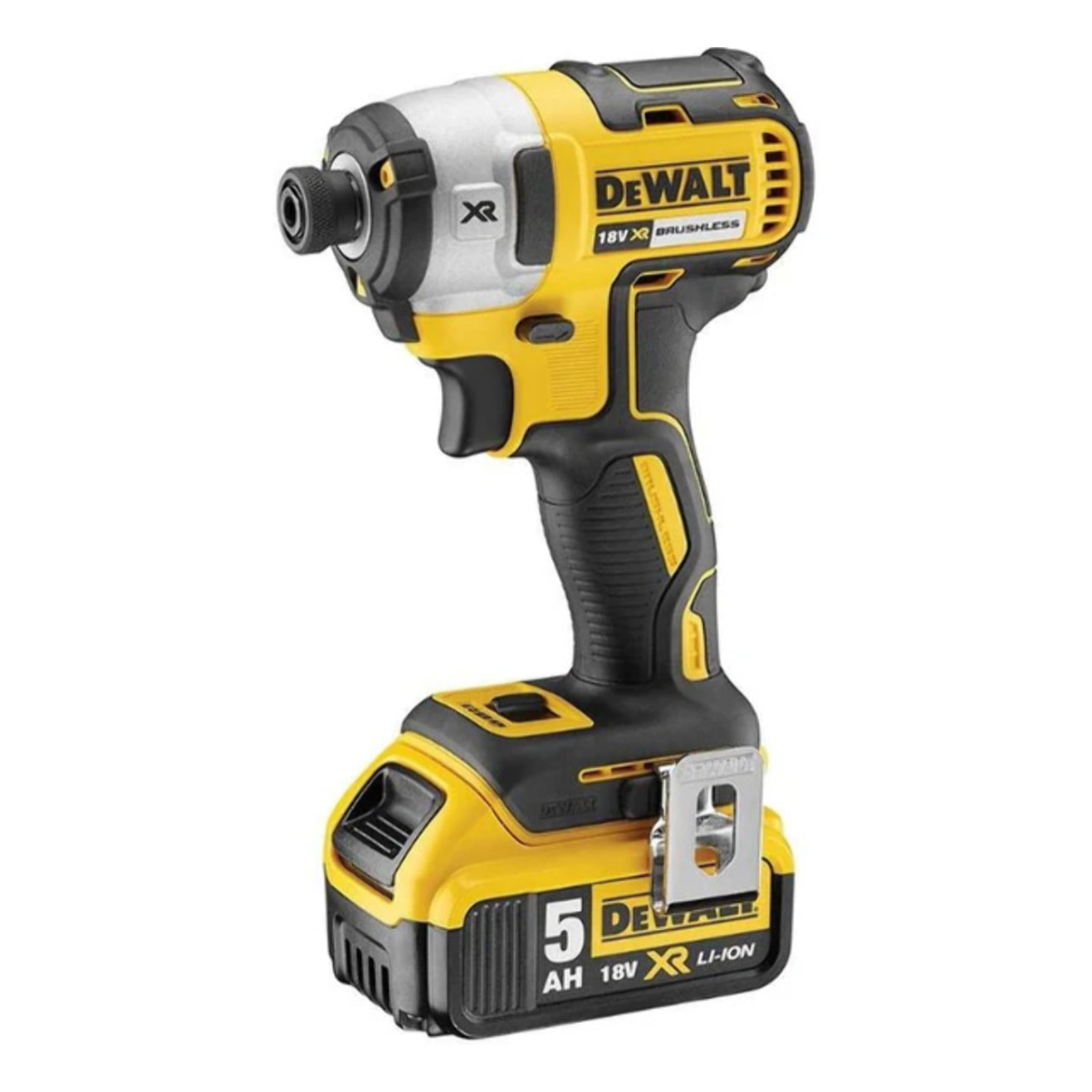 Kit 3 Outils XR 18V 5Ah Li-Ion brushless - spécial perçage - DEWALT - avec 3 batteries 18V 5.0Ah, chargeur - coffret - DCK377P3T