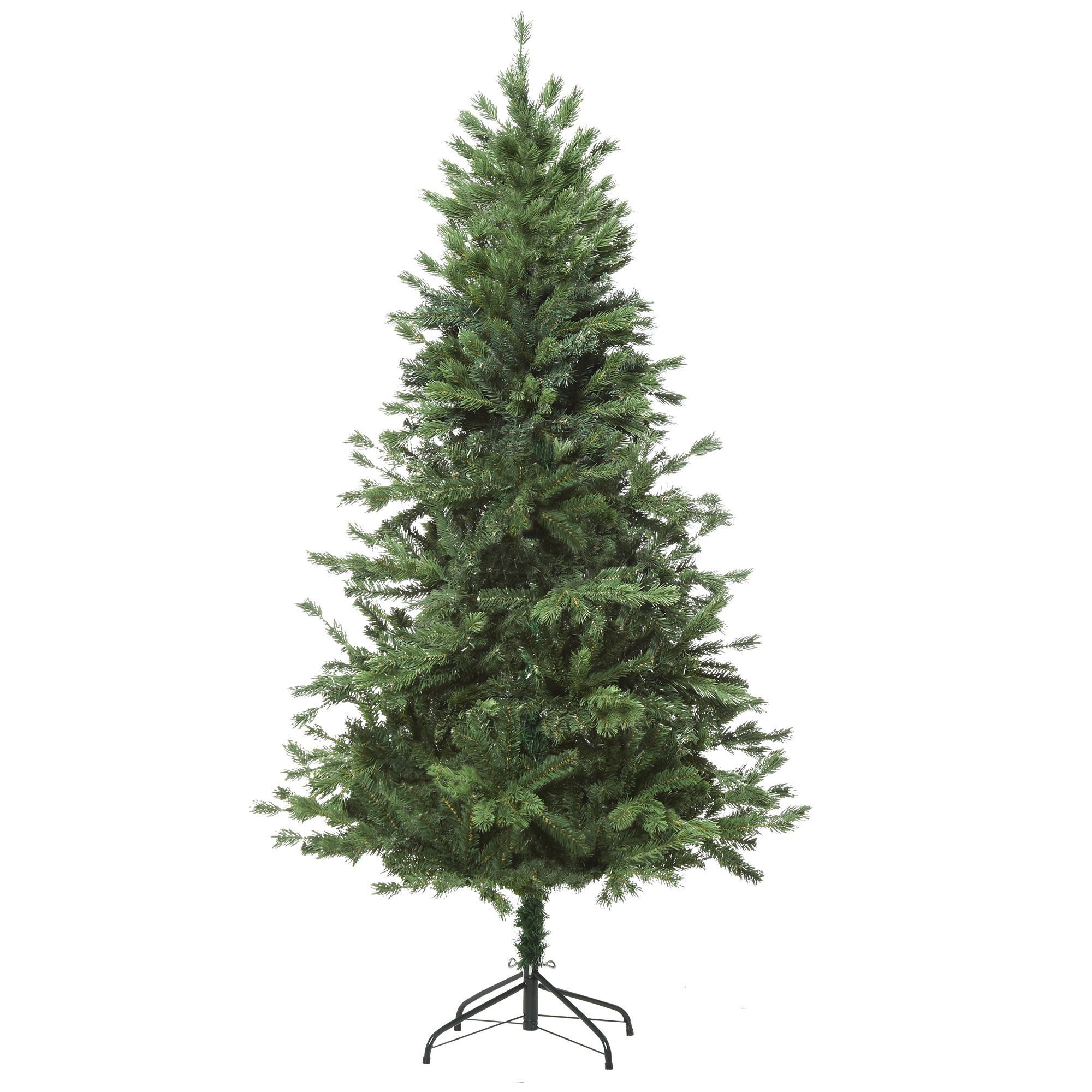 HOMCOM 150cm Albero di natale, Pino artificiale con rami 440 base pieghevole rimovibile