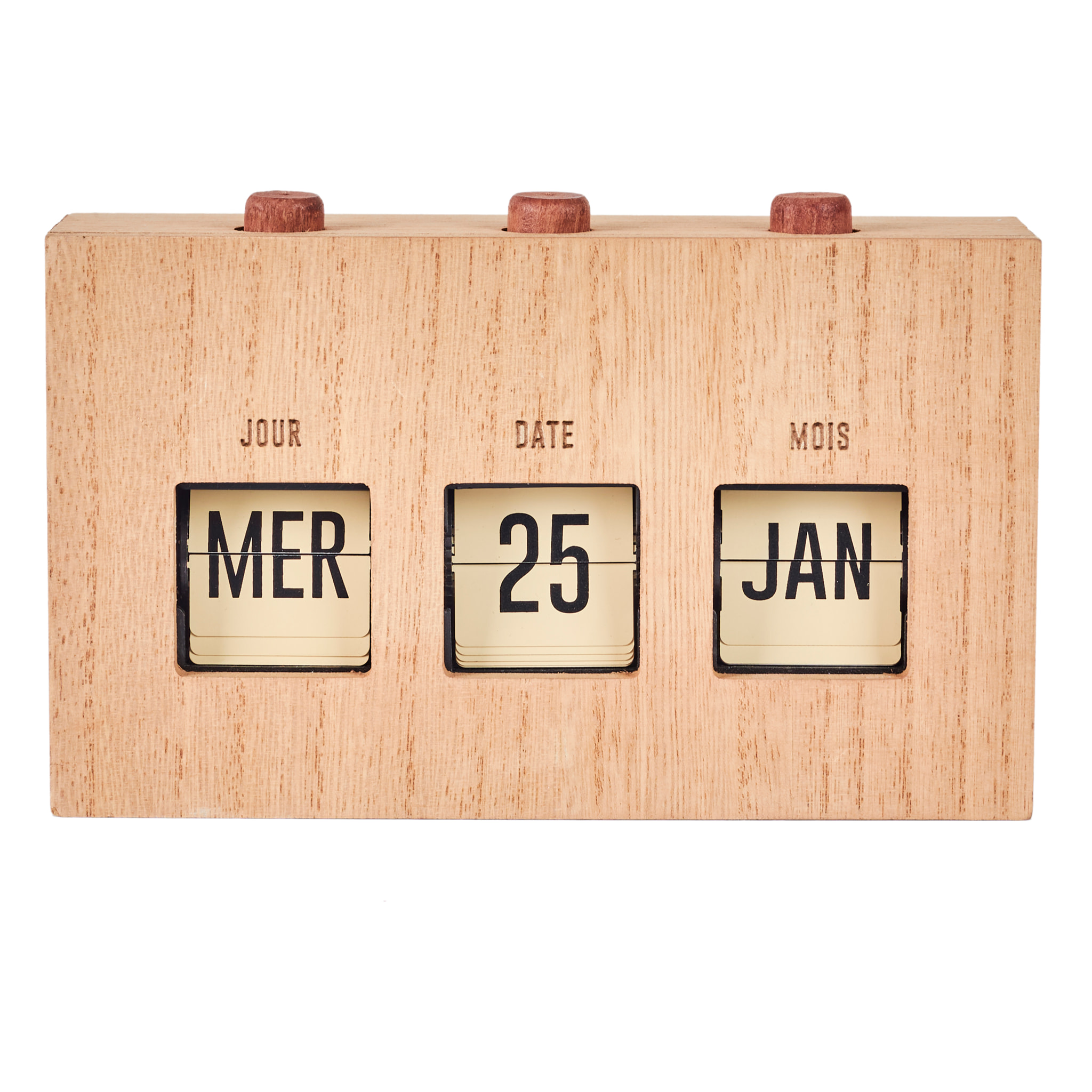 Calendrier Flip Flap Deco Effet Bois