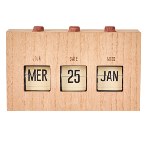 Calendrier Flip Flap Deco Effet Bois