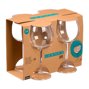 Set 4 copas cóctel de 570ml acrilico