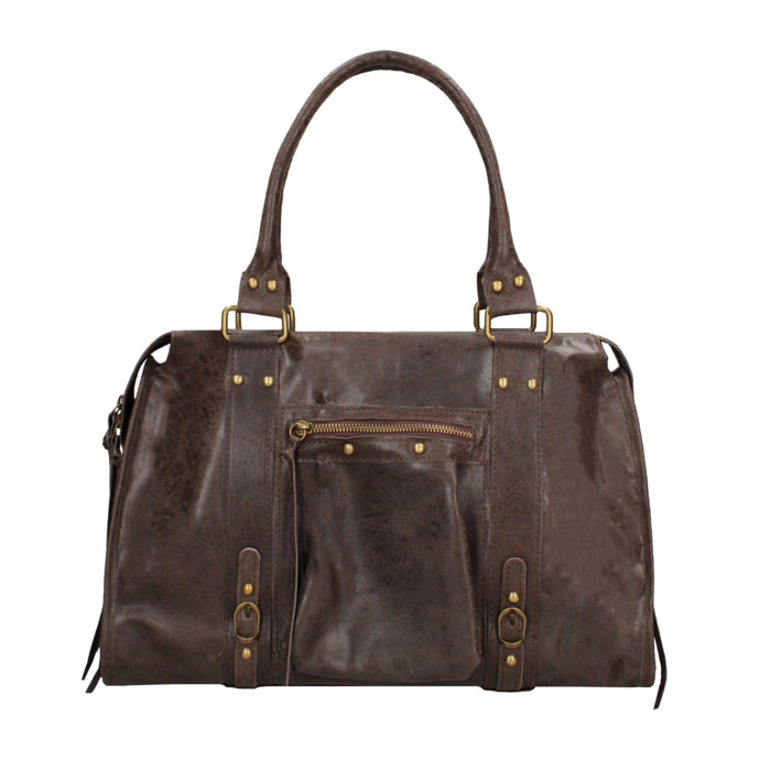 Borsa a spalla da donna - Modello Clara - Vera pelle - 41.0 x 28.0 x 13.0 cm