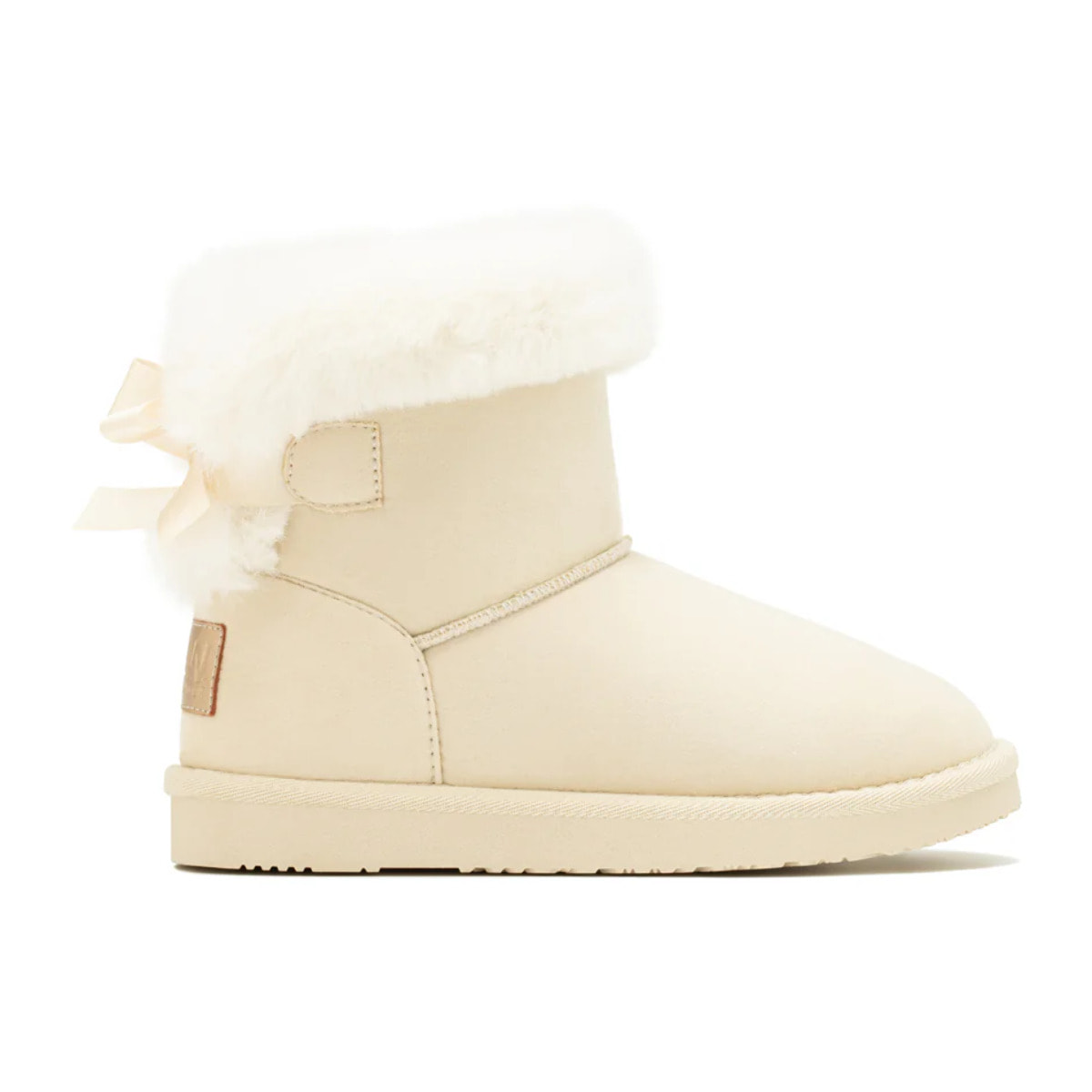 Stivali Australiani con Fiocco Beige B&W