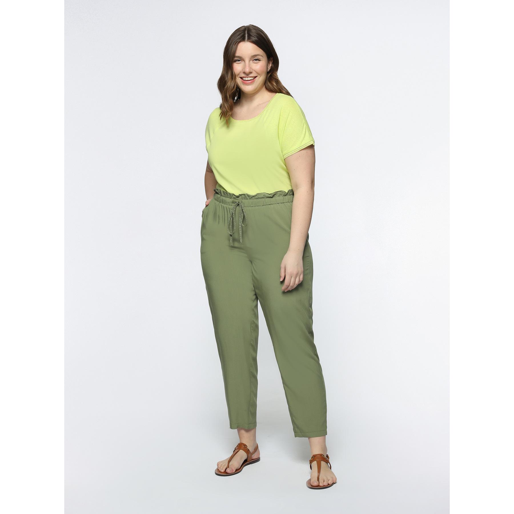 Fiorella Rubino - Pantaloni joggers in viscosa ECOVERO™ - Verde