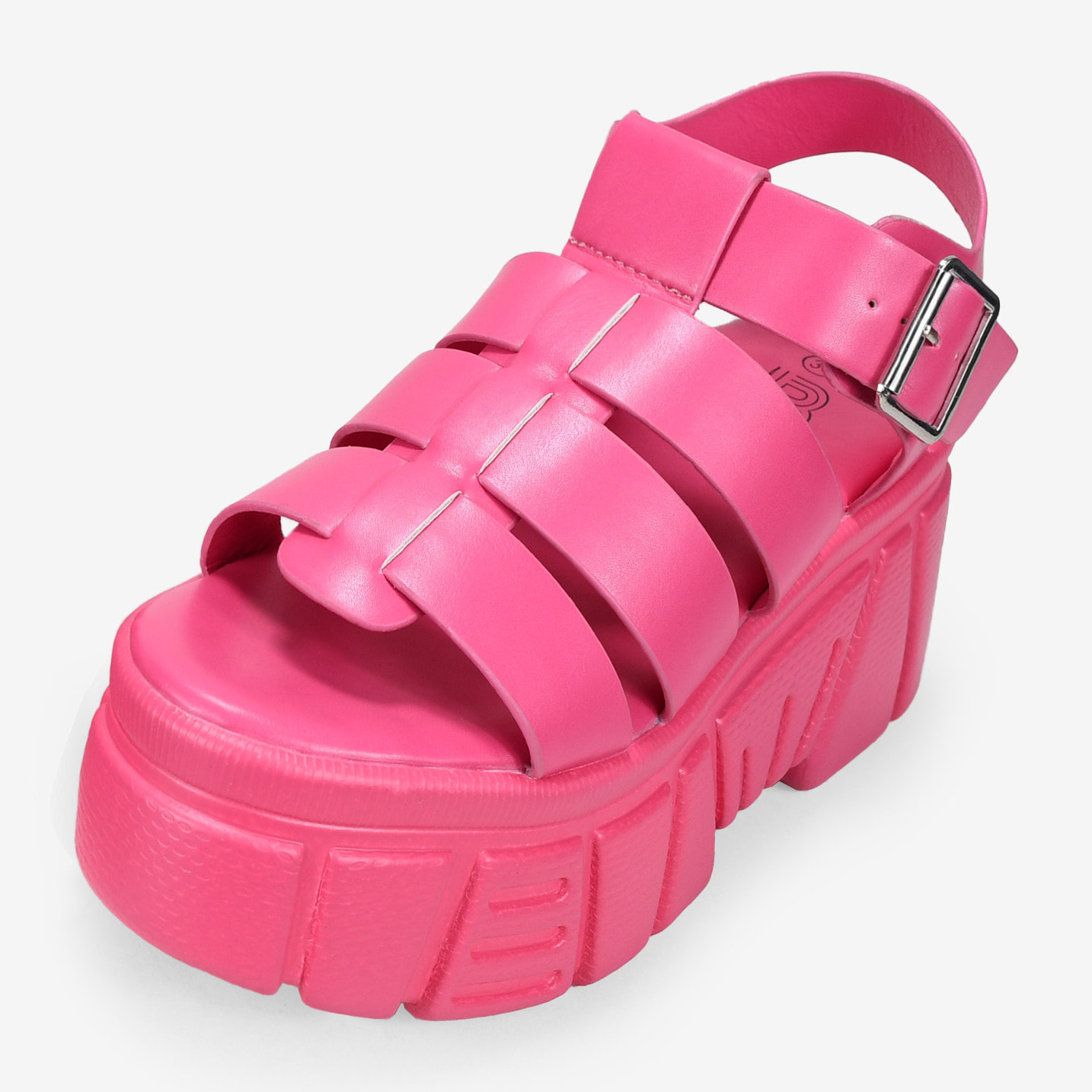 Sandalias cangrejeras con plataforma rosas