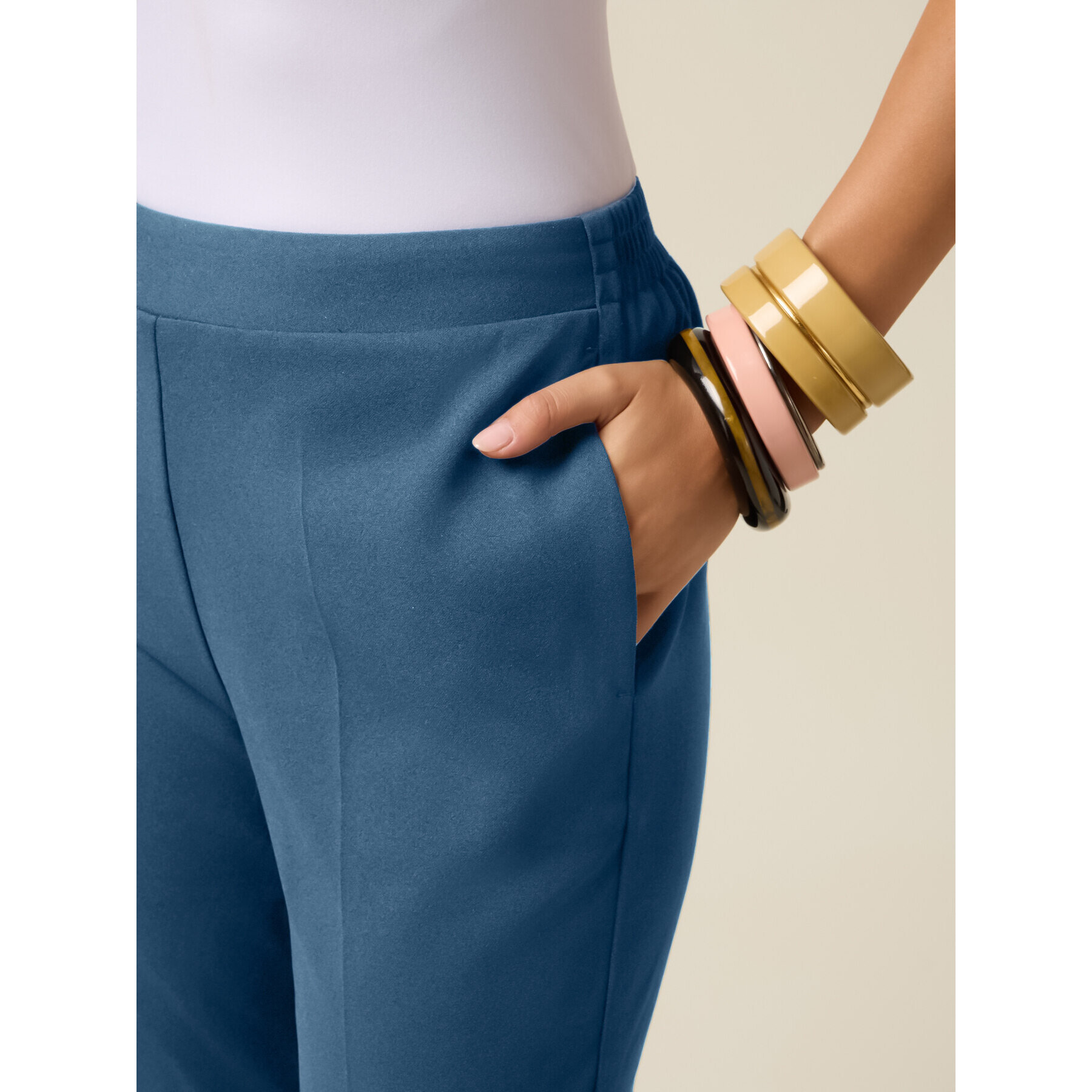 Oltre - Pantaloni a sigaretta - Azzurro