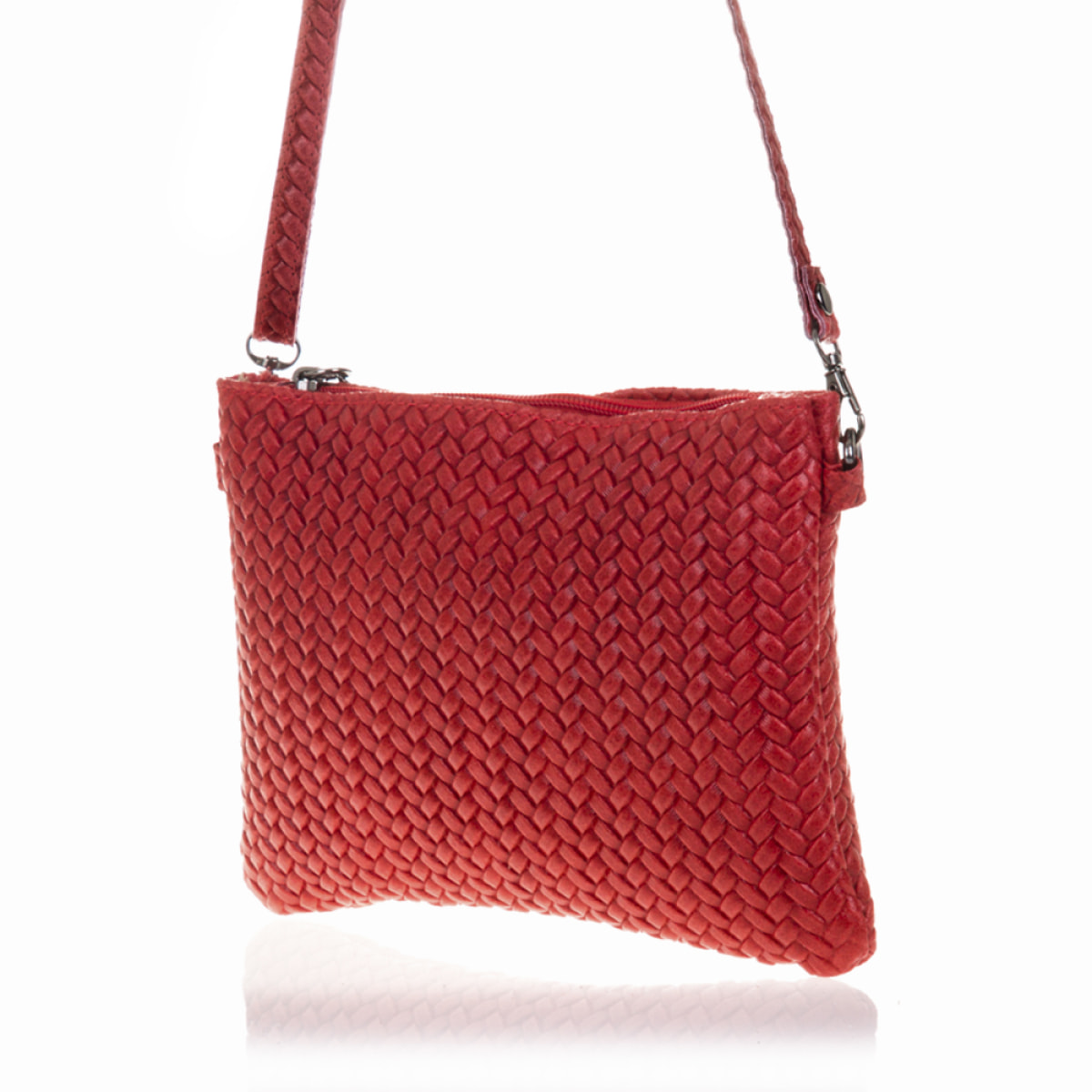 Oleggio Bolso bandolera Mujer.Piel auténtica Gamuza Grabado Espiga