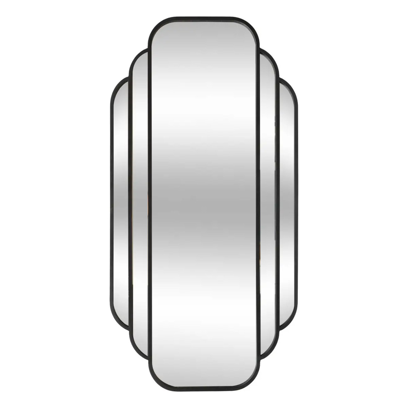 Miroir mural Benedita noir 100x50cm
