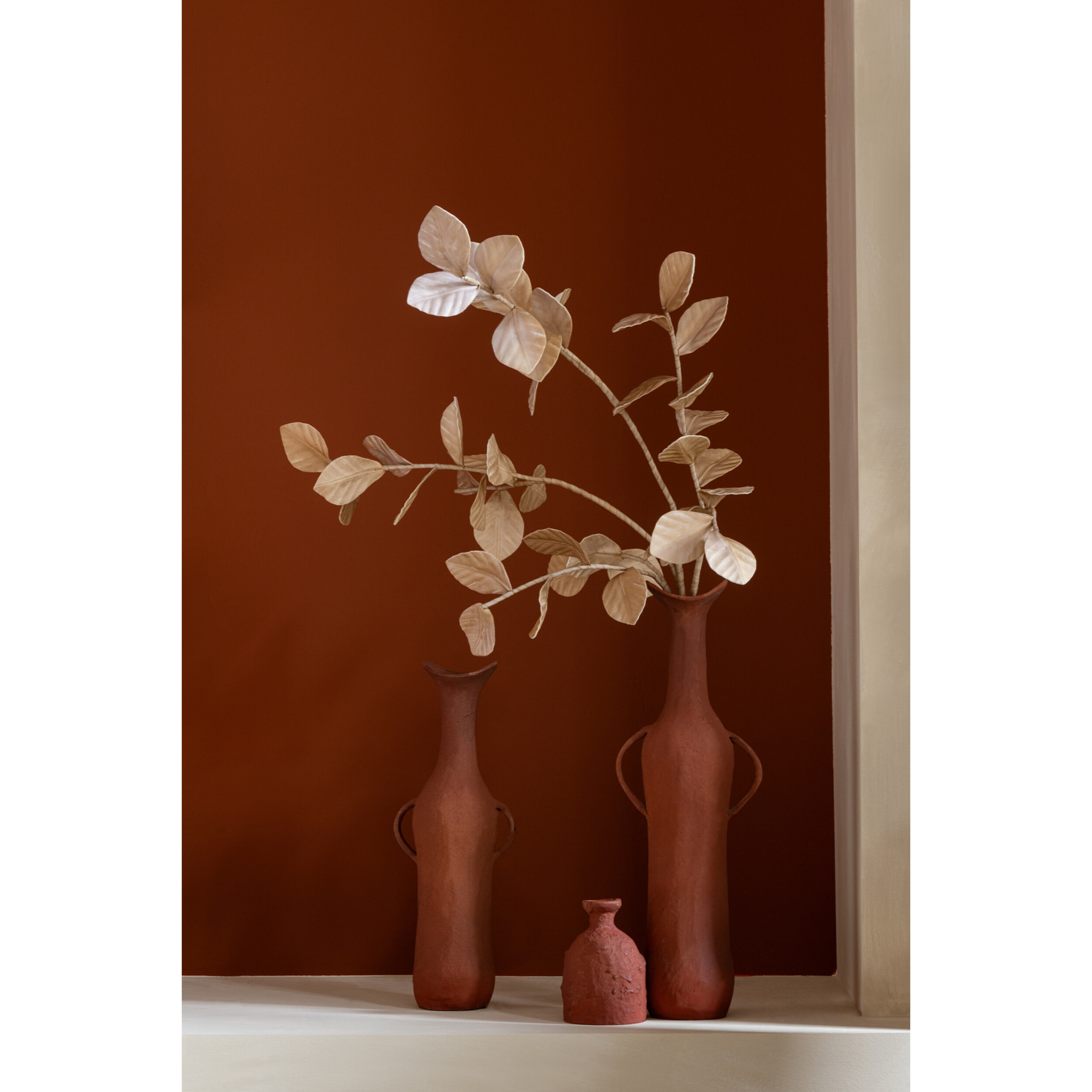 J-Line vase - aluminium - terracotta - large