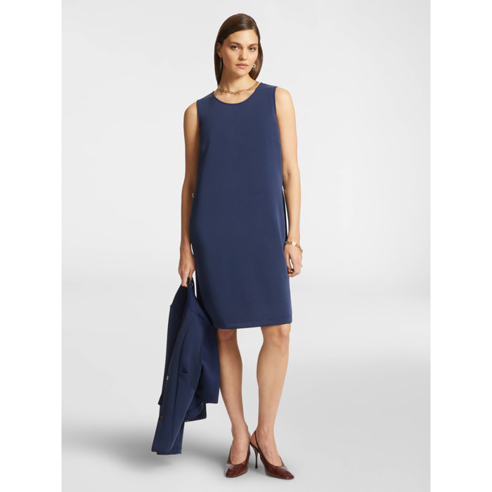 Elena Mirò - Abito in tessuto scuba leggero - Blu