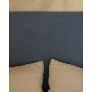 Tête de lit tapissée en bleu en différentes tailles