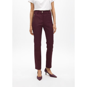 Pantaloni con tasche con zip in tessuto elastico
