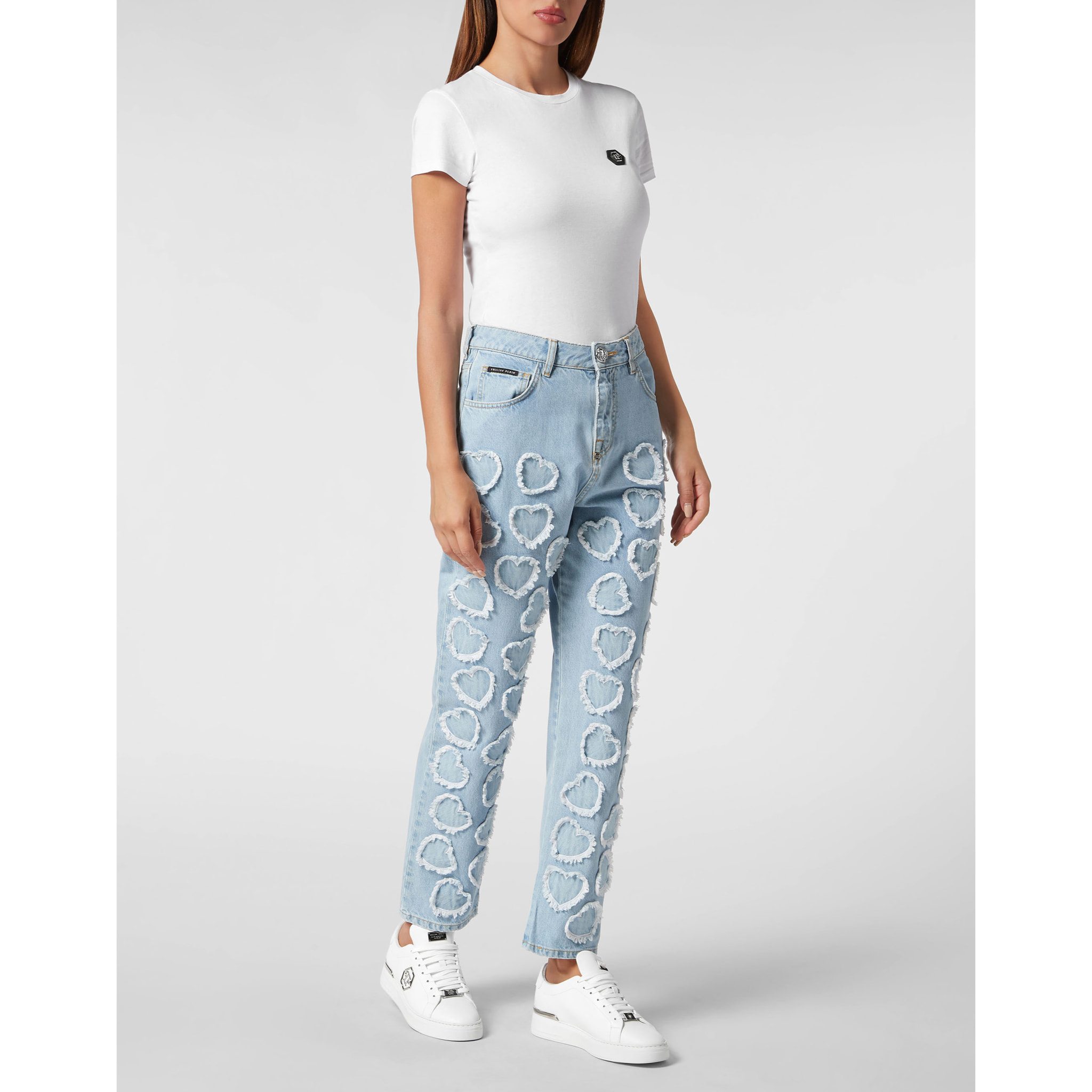 PHILIPP PLEIN Pantalones vaqueros Loose Fit HEART