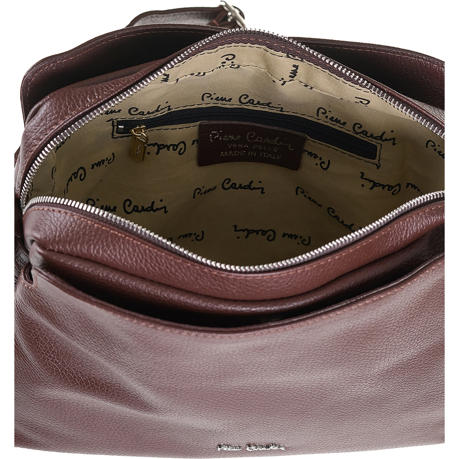 Borsa a tracolla da donna Made in Italy - Modello Aralia Lux - 100% pelle - 30.0 x 23.0 x 13.0 cm