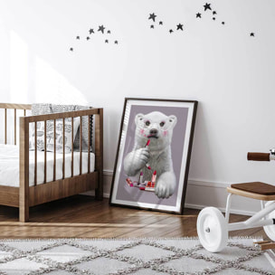 Affiche enfant rouge à lèvres paula  Affiche seule