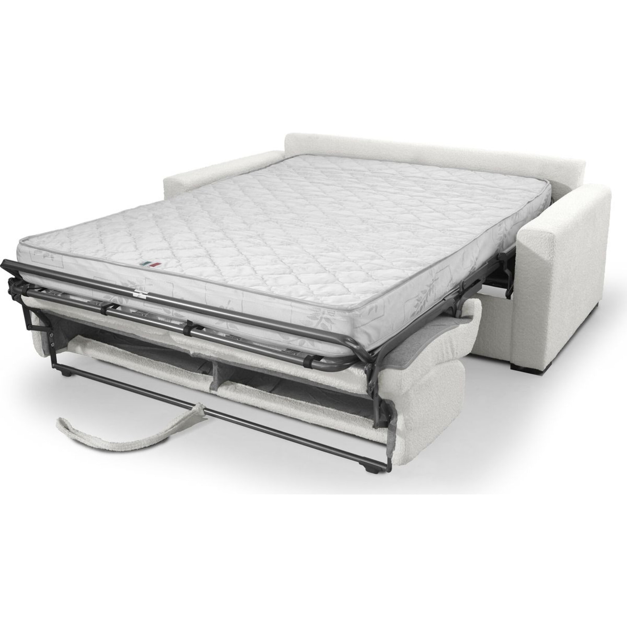 Canapé convertible express 3 places en tissu bouclette - PALOMA
